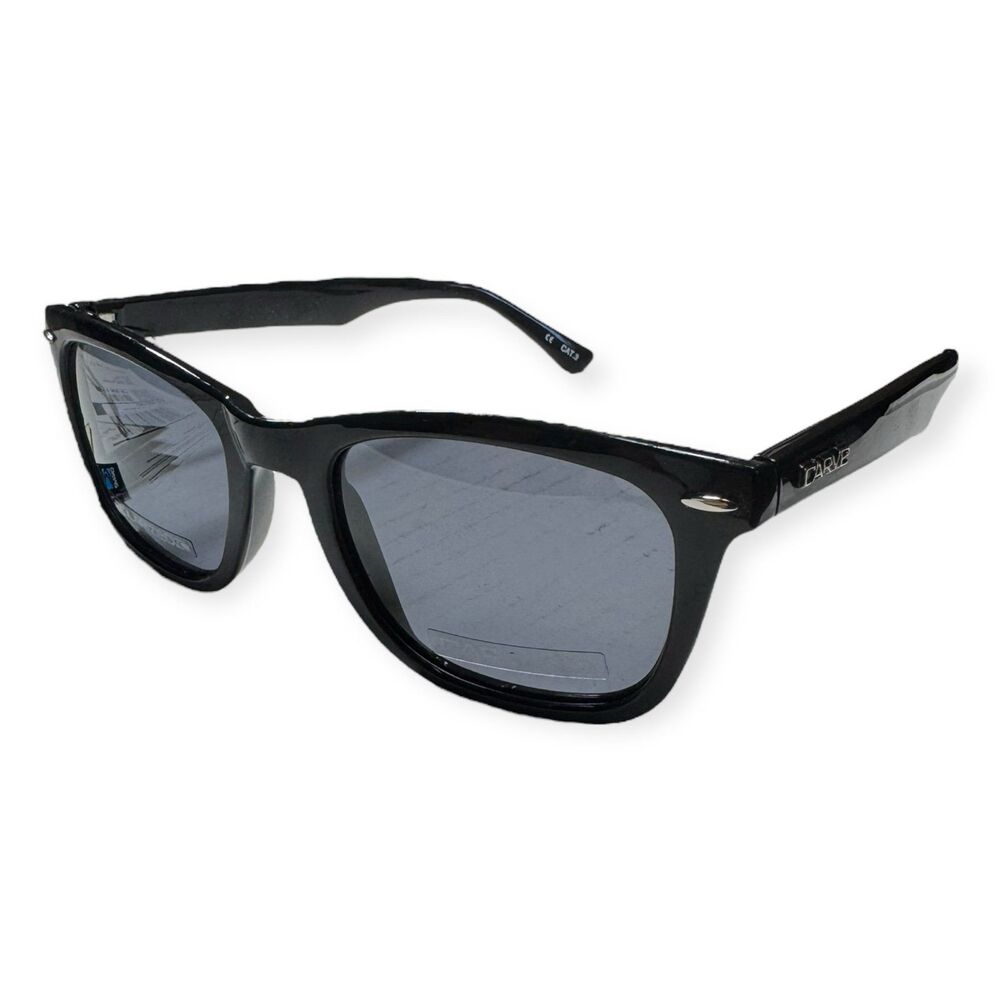 Carve Wow Vision Polarized Sunglasses Black Frame Gray‎ Injected Lenses BNWT